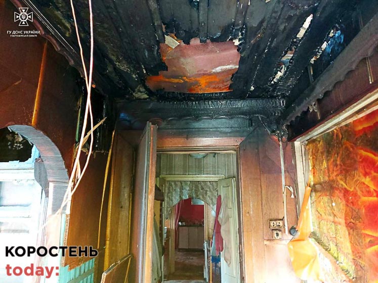 У Лугинах горіла господарська будівля: вогонь перекинувся і на житловий будинок