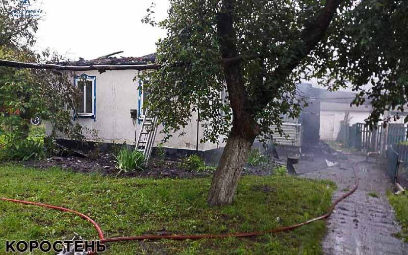 У селі Лугинської громади через коротке замикання горів житловий будинок (ФОТО)