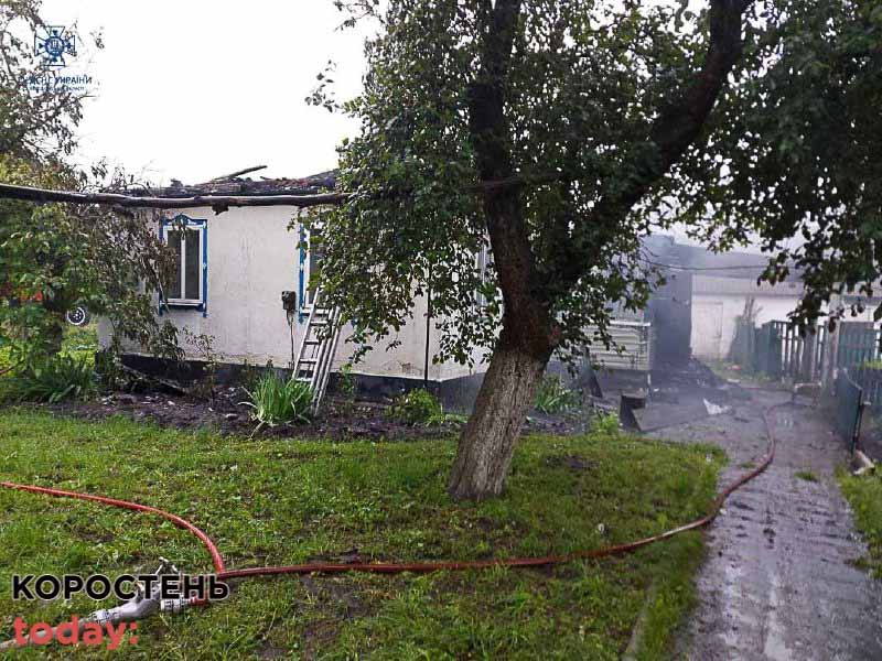 У селі Лугинської громади через коротке замикання горів житловий будинок (ФОТО)