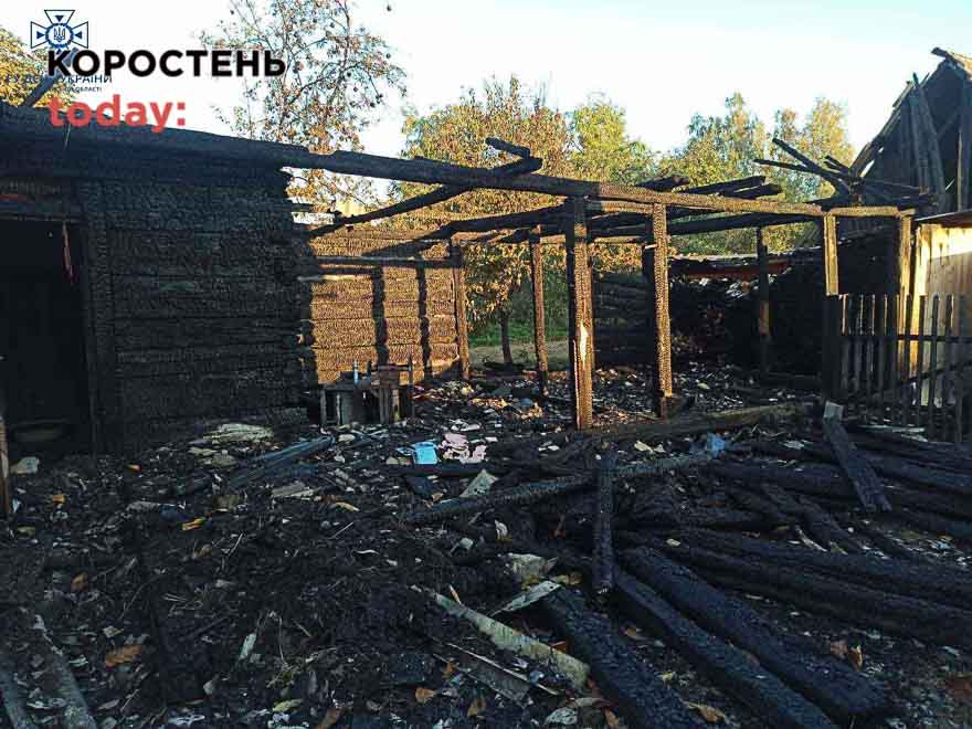 У селі Олевської громади горів будинок: рятувальники вибили вікно та винесли господарку