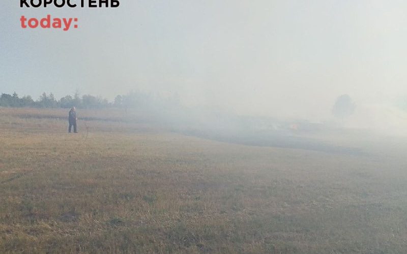 Коростенські рятувальники закликають людей перестати палити сухостій