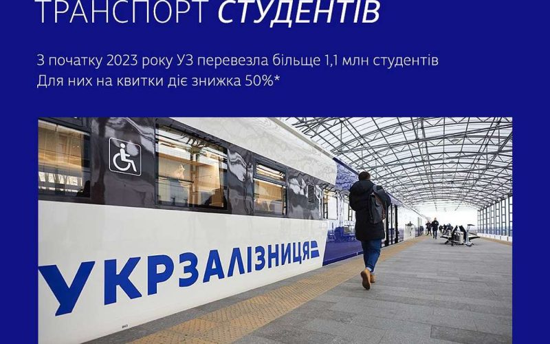 В Укрзалізниці запевняють, що найпопулярнішим потягом серед студентів є регіональний поїзд Коростень-Вінниця