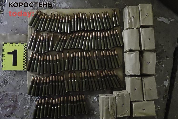 У межах зони відчуження на Житомирщині в покинутому будинку знайшли ящик з майже 900 патронами