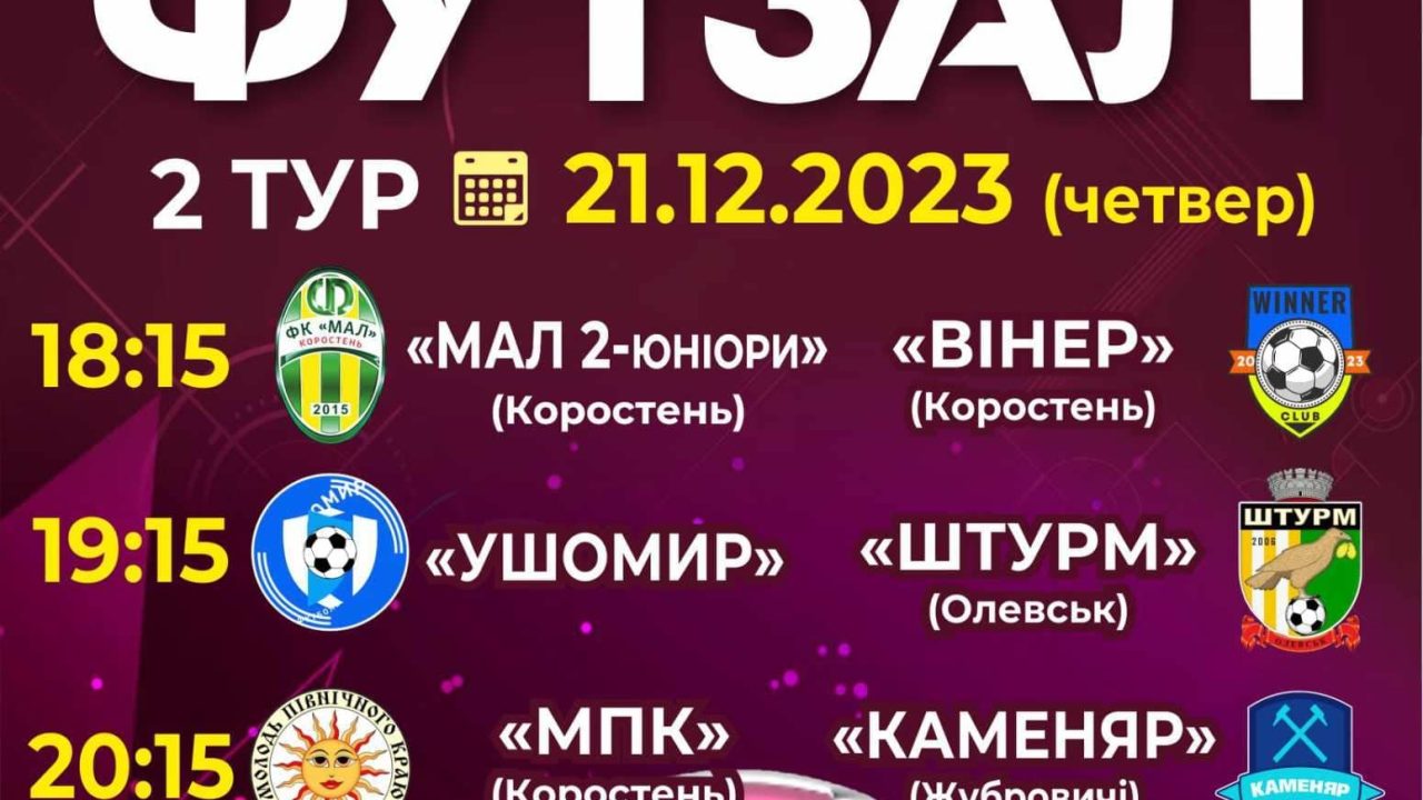 У Коростені відбудеться відкритий чемпіонат з футзалу