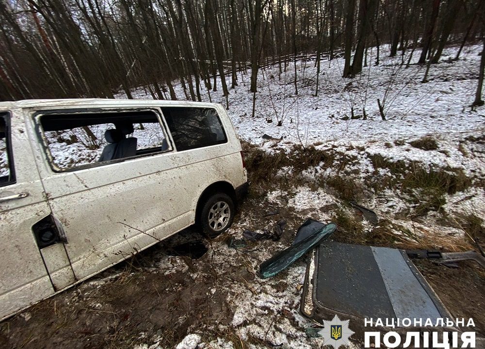 Поблизу Коростеня мікроавтобус злетів з дороги та перекинувся: травмована ціла родина