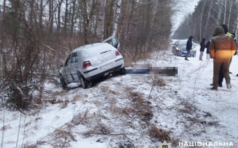 На Малинщині п’яний водій на Volkswagen врізався у дерево: загинув пасажир