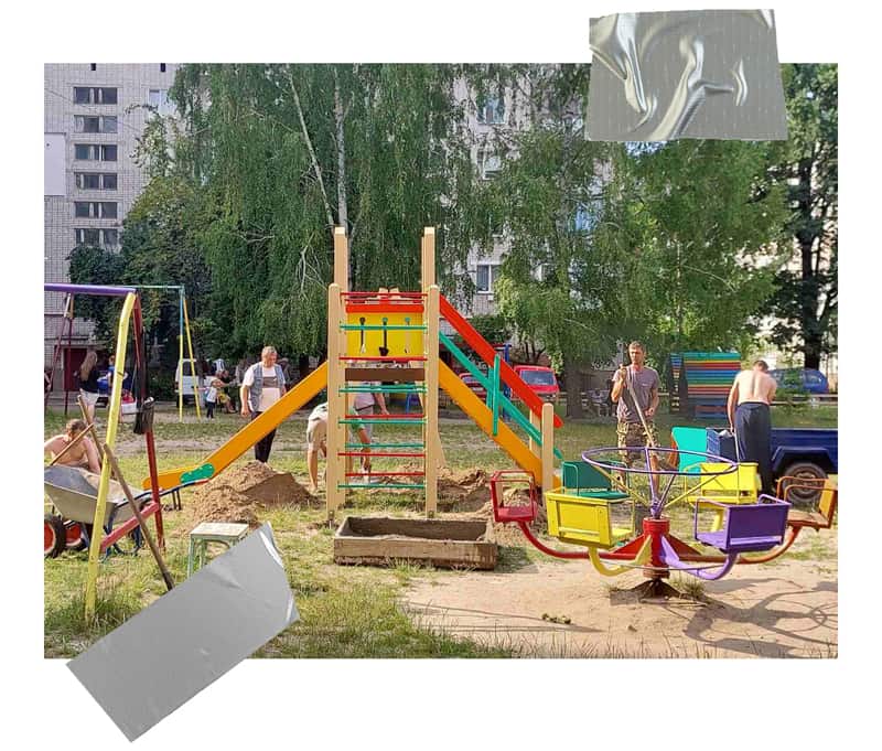 Влада та жителі однієї з громад на Коростенщині спільно зробили дитячий майданчик