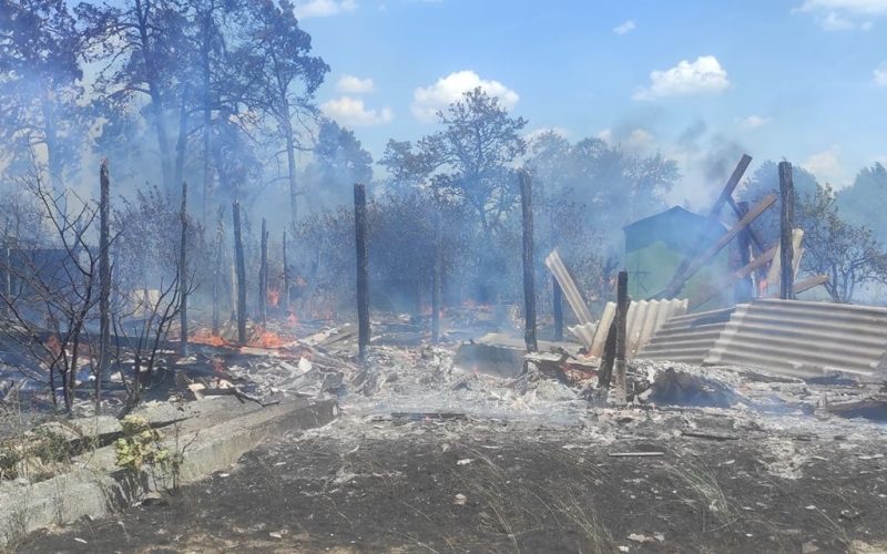 Масштабна пожежа на Овруччині: горіли будинок, 4 господарчі будівлі та суха рослинність