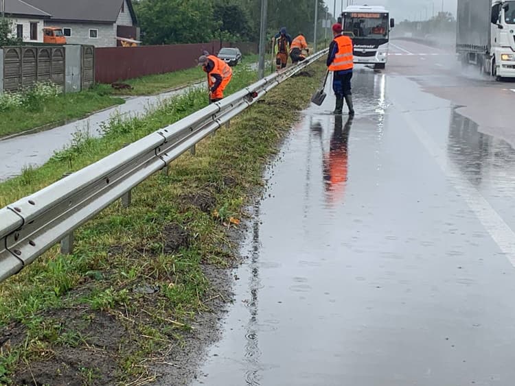 Прибрали повалені дерева, вирівняли дорожні знаки: шляховики відзвітували про ліквідацію наслідків негоди в Житомирській області