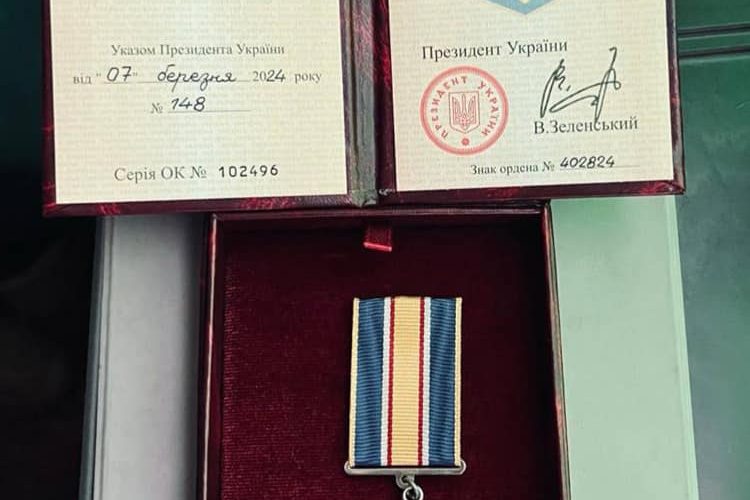 Військовому з Олевської громади Денису Федорчуку вручили орден «За мужність» ІІІ ступеня