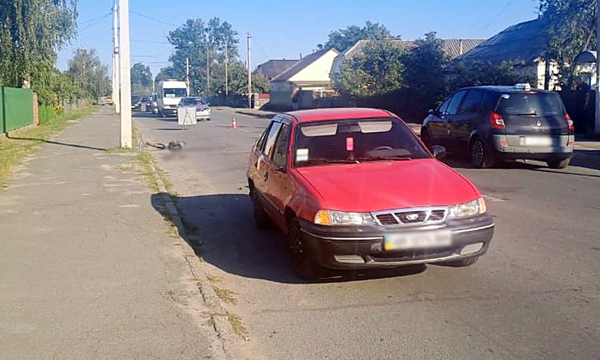 У Малині молодий чоловік на Daewoo зіштовхнувся з 10-річним велосипедистом