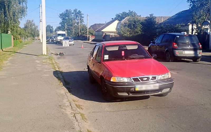 У Малині молодий чоловік на Daewoo зіштовхнувся з 10-річним велосипедистом