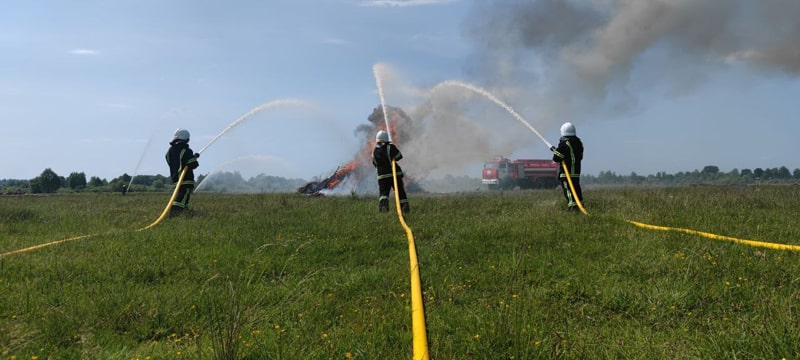 На Житомирщині рятувальники з лісівниками ліквідували всі осередки загорання в лісах