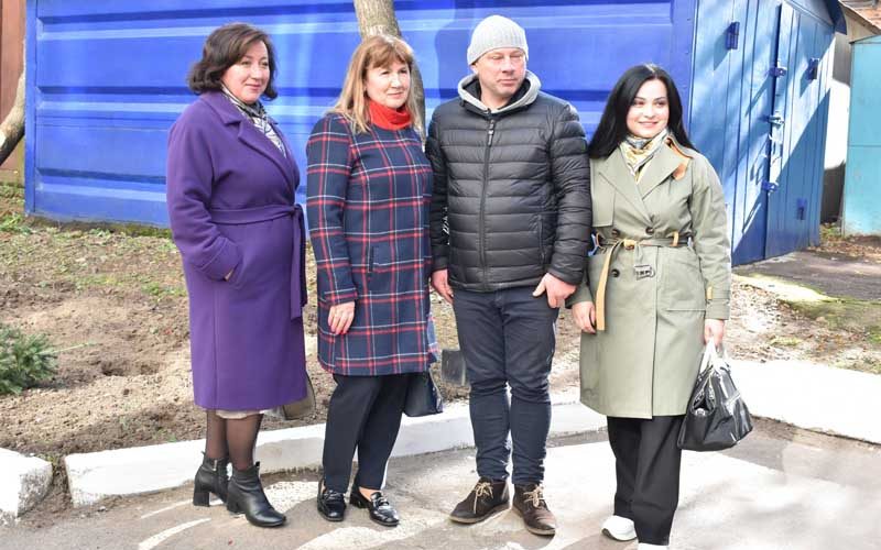 У Коростені чиновники висаджували декоративні ялини