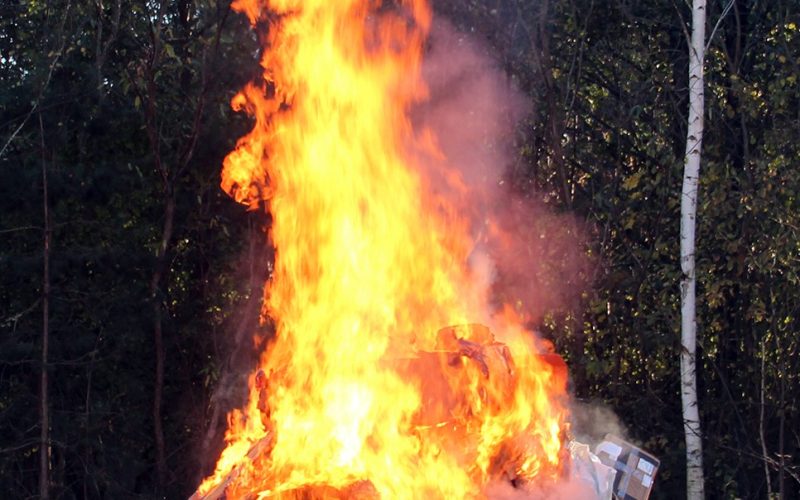 На Житомирщині поліцейські спалили близько 60 кг наркотиків