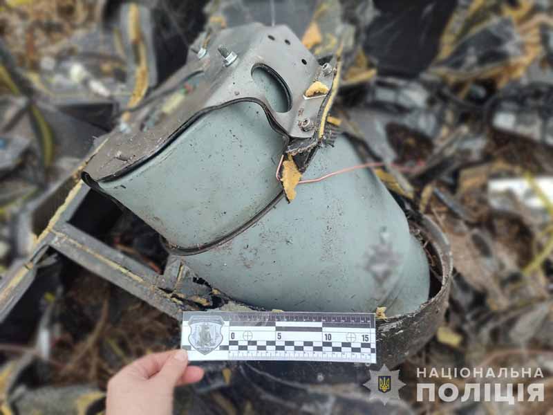 У Житомирській області вибухотехніки знищили бойову частину ворожого безпілотника та касетні елементи