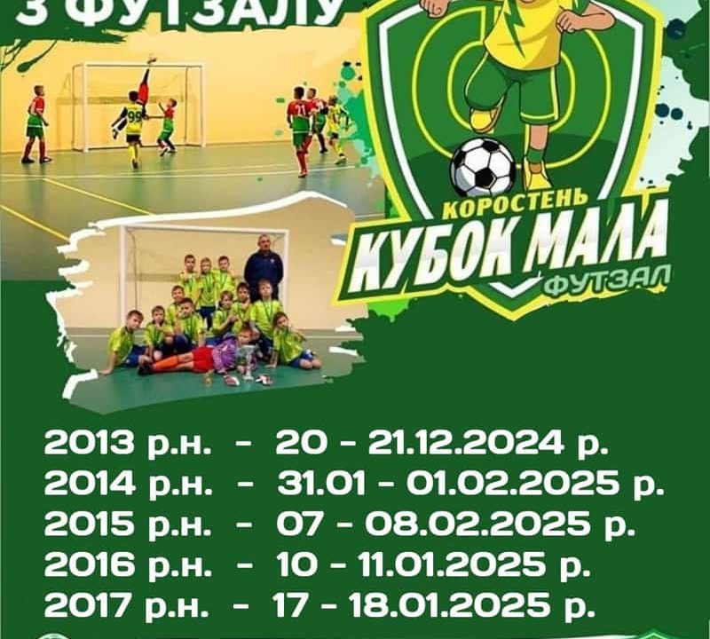 На турнір “Кубок Мала” з футзалу до Коростеня з’їдуться команди з Києва та Львова