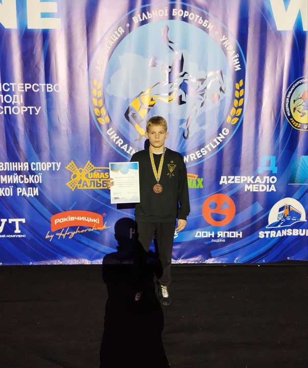 Юний спортсмен з Олевська отримав бронзу на Чемпіонаті України з вільної боротьби