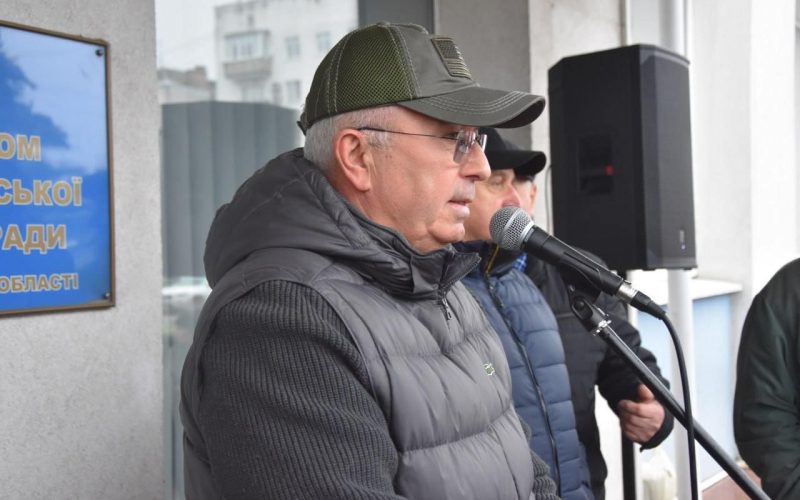 Мітинг у Коростені: чорнобильці вийшли на підтримку овручан, які голодують понад тиждень