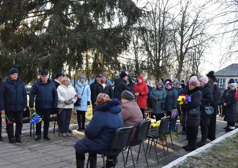 У селі Коростенського району відкрили меморіальну дошку на честь ще одного загиблого захисника України