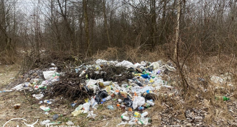 Між селами неподалік Коростеня екологи виявили стихійне сміттєзвалище