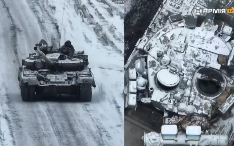 Бійці однієї з бригад Житомирщини нищать ворога трофейним танком