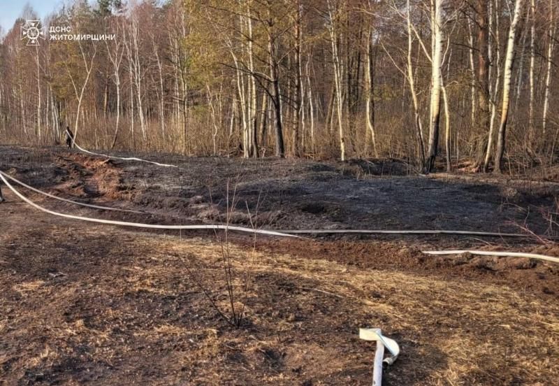 На території Олевщини майже 40 вогнеборців ліквідовували займання торфу
