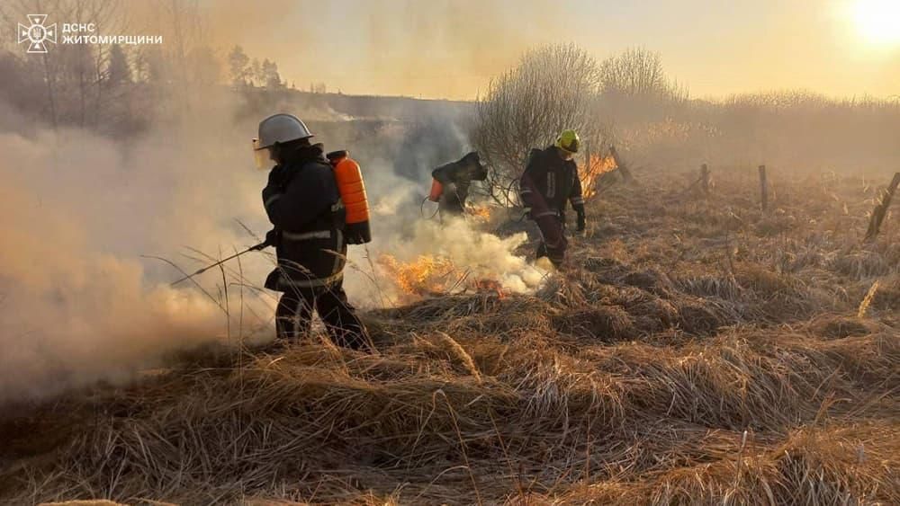 Минулої доби сталося близько 70 пожеж: найбільше загоряння сталося в Коростенському та Житомирському районах