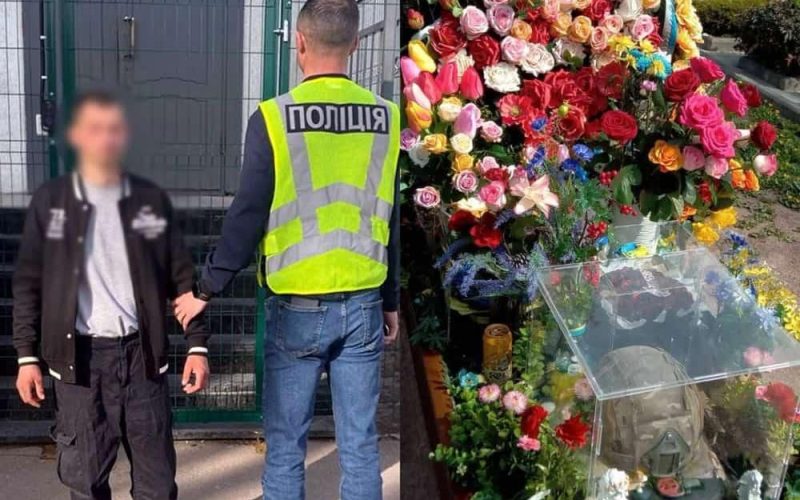 Обікрав могилу загиблого військового – на Житомирщині поліція затримала злодія