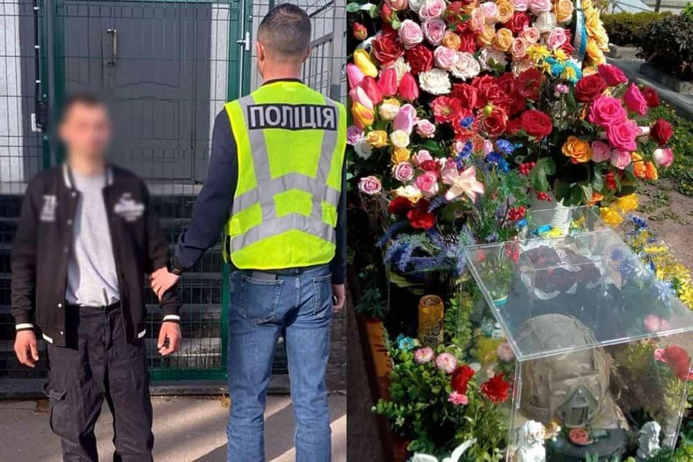 Обікрав могилу загиблого військового – на Житомирщині поліція затримала злодія