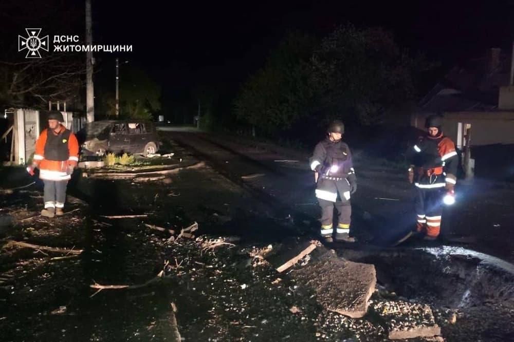 Житомирська область постраждала від атаки рф: поранені поліцейські та одна людина госпіталізована