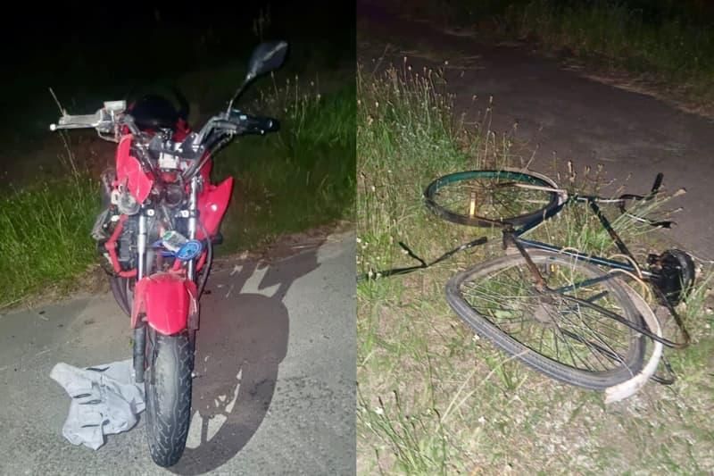 У Малині на перехресті зіштовхнулись мотоцикл та велосипед: троє постраждалих