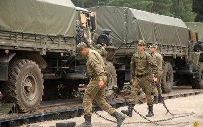 До білорусі прибув ешелон із російськими військовими та технікою для підготовки до навчань