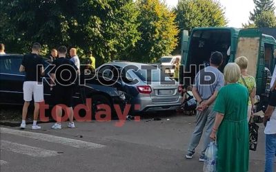 Поблизу водоканалу у Коростені сталася ДТП за участь чотирьох автівок