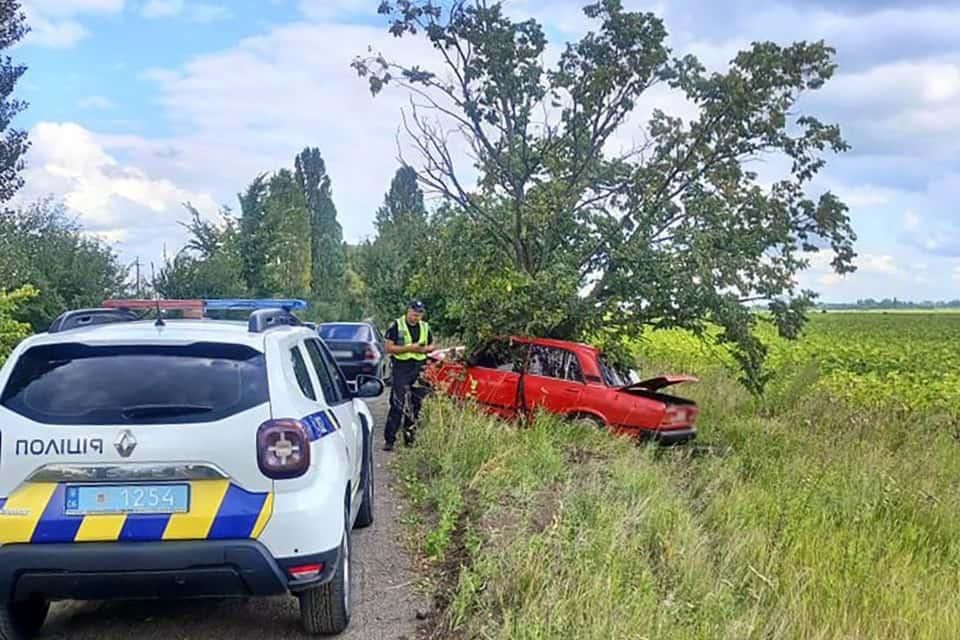 На Житомирщині водій ВАЗу не впорався з керуванням та врізався в дерево: постраждав керманич та його однорічний син