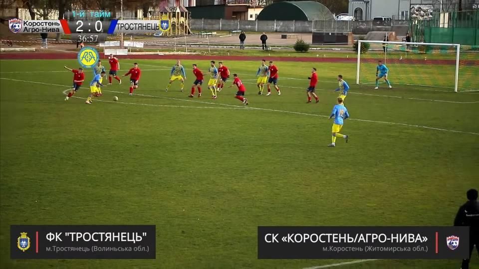 На стадіоні “Спартак” СК ”Коростень/Агро-Нива” зіграв унічию з футбольною командою “Тростянець”