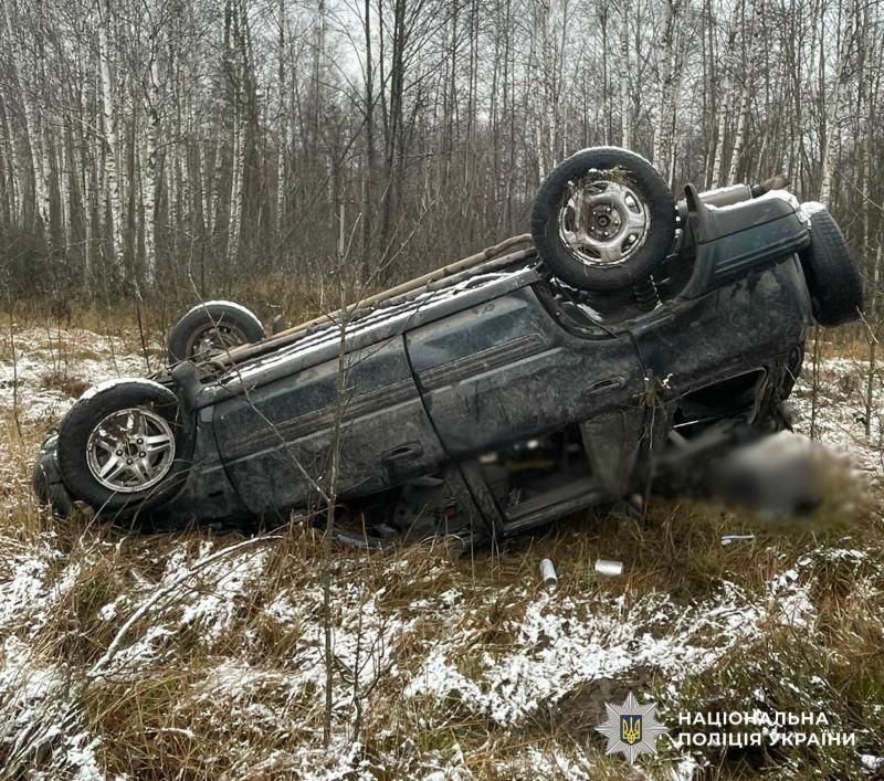 На автодорозі в Малинській громаді Honda з’їхала у кювет та перекинулась: загинули двоє чоловіків з інших областей