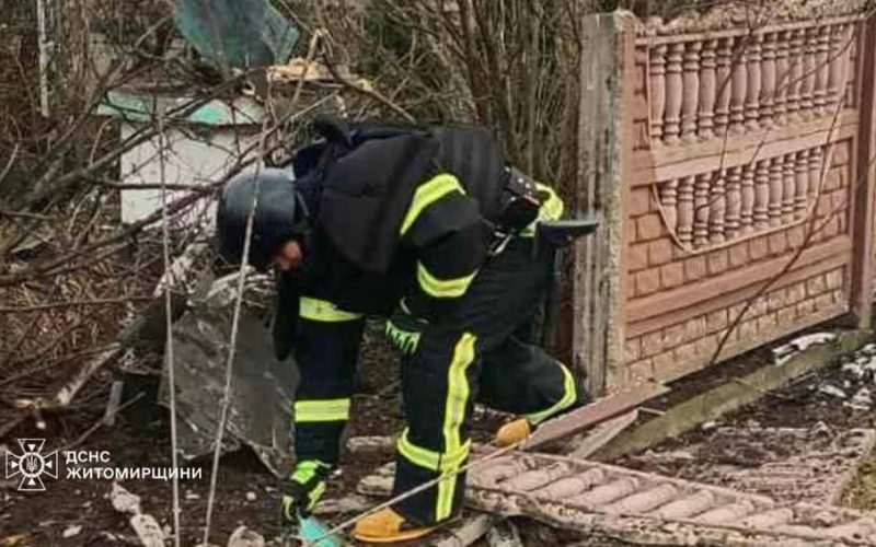 П’ять приватних будинків пошкоджено внаслідок нічної атаки рф на Житомирщині