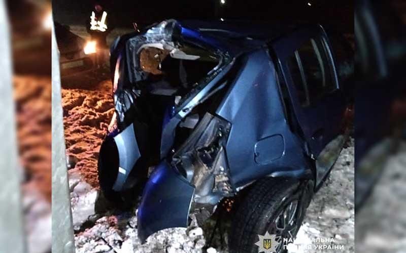 Смертельна ДТП на Житомирщині: Renault злетів з дороги та вдарився в опору