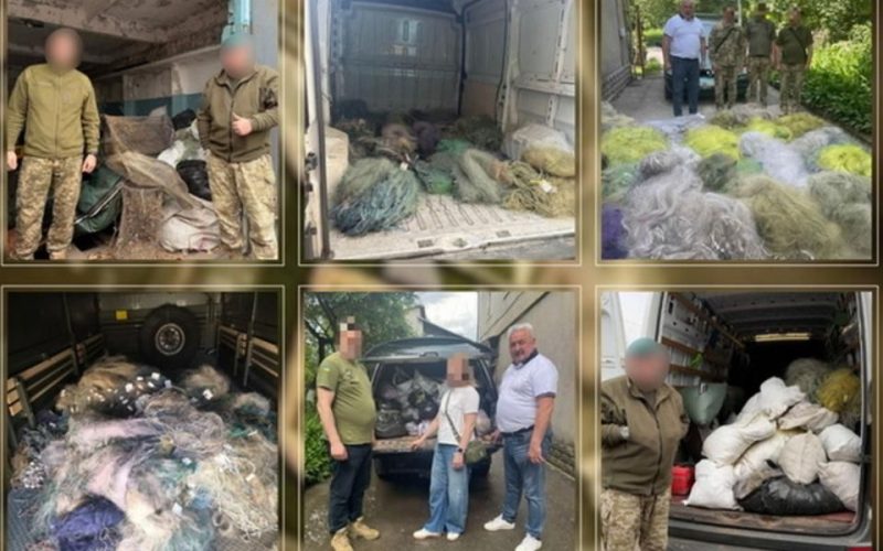 Житомирщина передала військовим понад 11 км браконьєрських сіток для маскування та фортифікацій