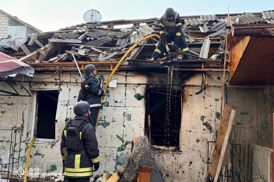 Удар рф по центру Житомира: показали фото наслідків