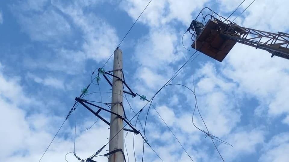 У Житомирській області через сильний вітер було знеструмлено понад 40 населених пунктів