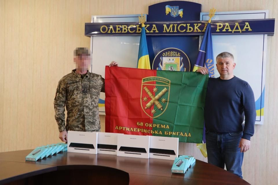 Олевська громада придбала та передала для військового 68-ї бригади обладнання на понад 180 тис. грн