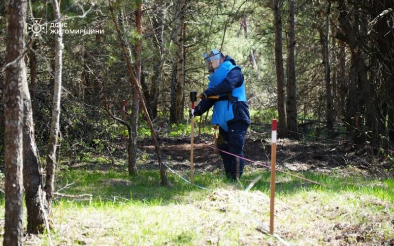 На території Малинської громади триває гуманітарне розмінрування: за день вдається обстежити 100–200 кв.м