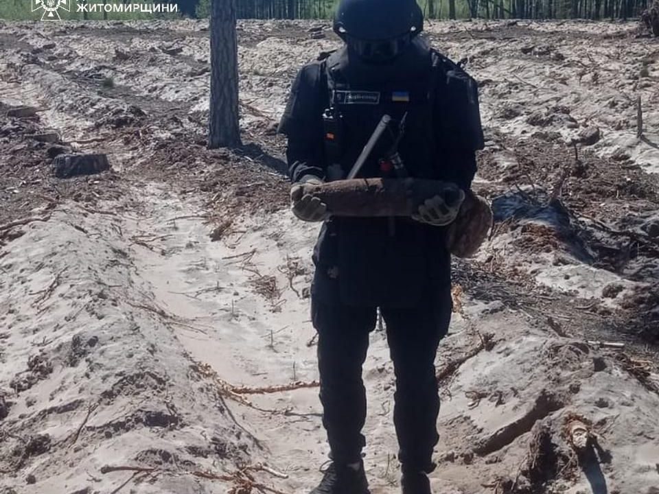 Сапери знищили артснаряд знайдений у селі на Малинщині