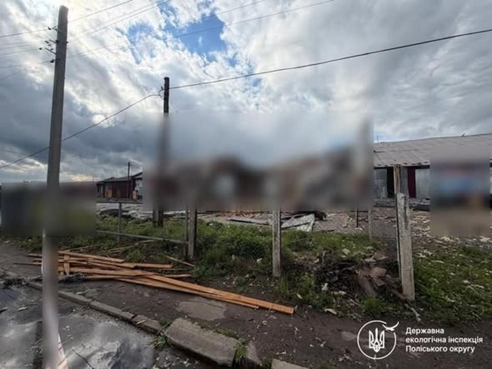 Екоінспектори зафіксували шкоду довкіллю після ворожої атаки та пожежі на території Олевської громади