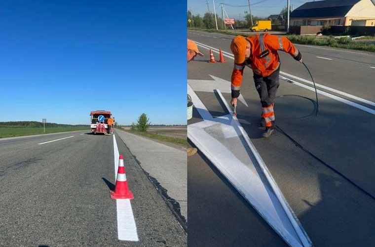 На “Варшавці” у Коростені поновили дорожнє маркування