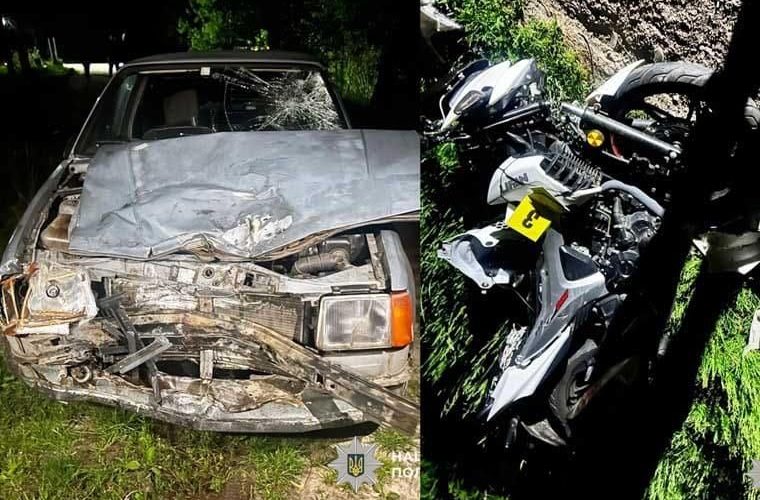 У селі на Олевщині пʼяний водій на Opel зіштовхнувся з мотоциклом: двоє юнаків травмовані