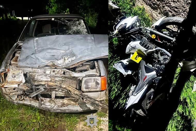 У селі на Олевщині пʼяний водій на Opel зіштовхнувся з мотоциклом: двоє юнаків травмовані