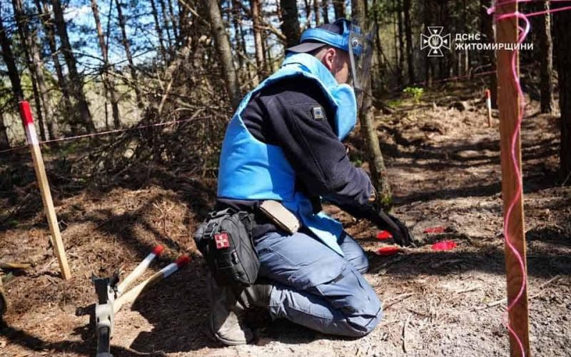 У Малинській громаді сапери очищують територію від вибухонебезпечних предметів після атак рф